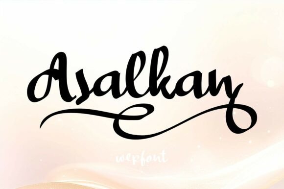 Asalkan: A Script Font for Editorial Elegance