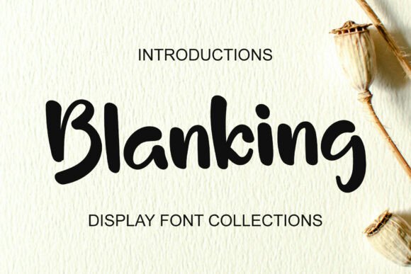 Blanking: A Bold Script Font for Digital Design