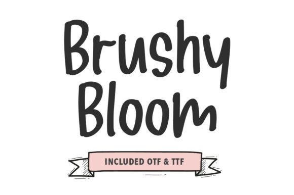 Brushy Bloom: A Bold Script Font for Digital Design