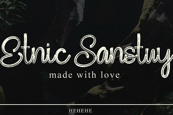 Etnic Sanstuy: A Timeless Handwritten Font for Crafters and Designers