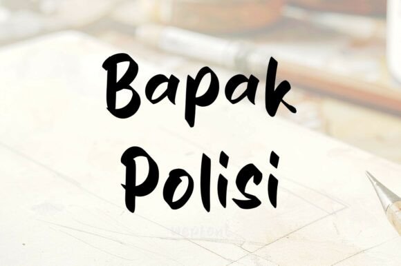 Font Choice That Speaks Volumes: Bapak Polisi in Action