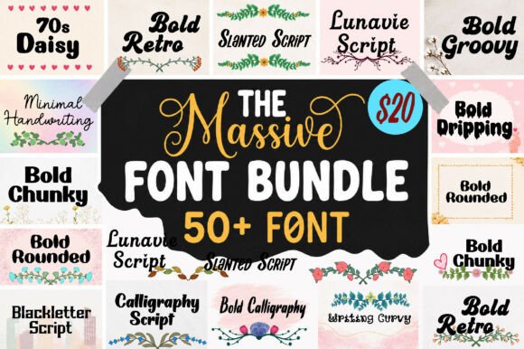 Massive Mega Bundle: The Ultimate Font for Crafters and Product Creators